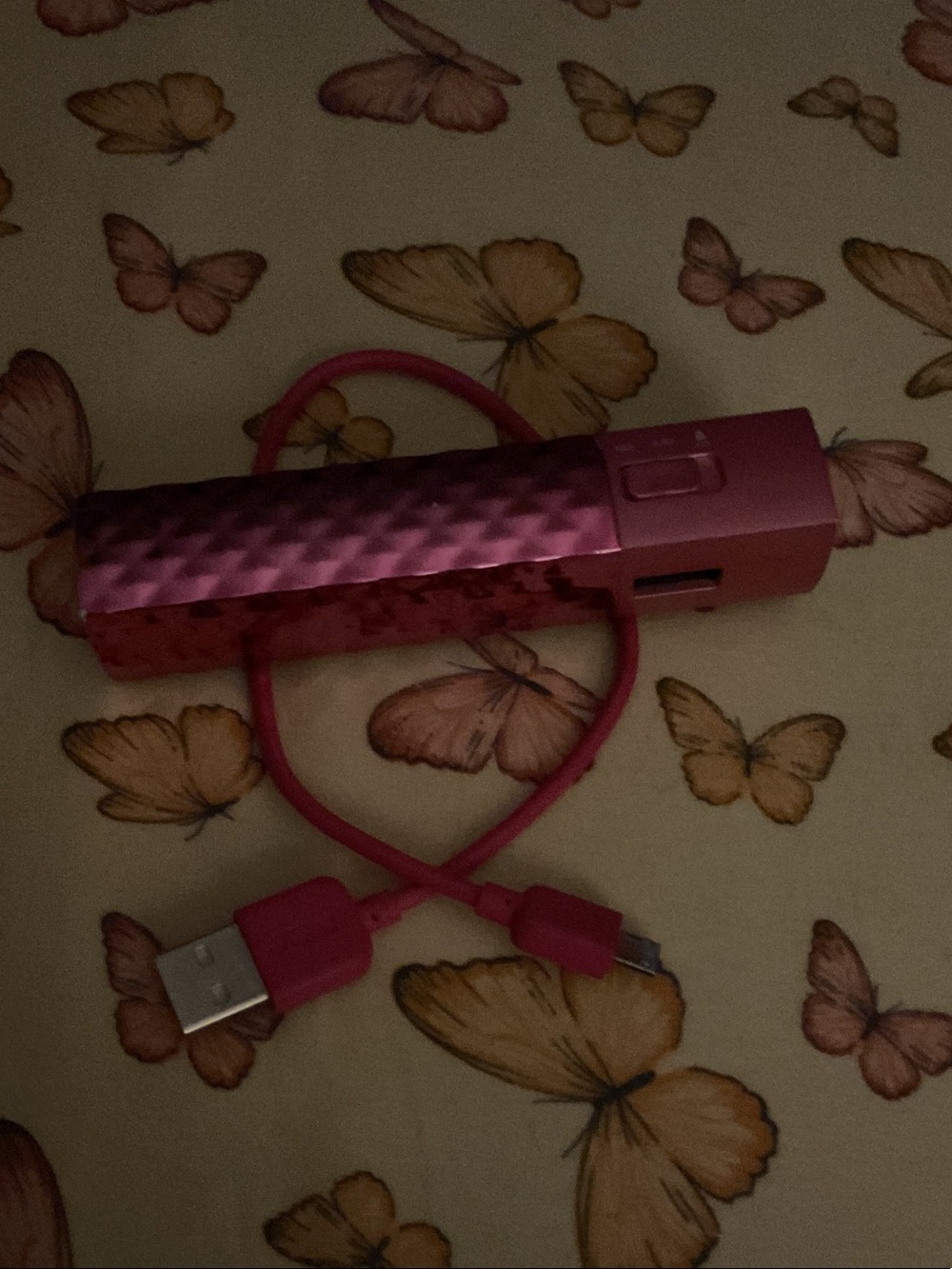 Halo Pink Portable USB Power Bank Charger with Micro-USB Cable